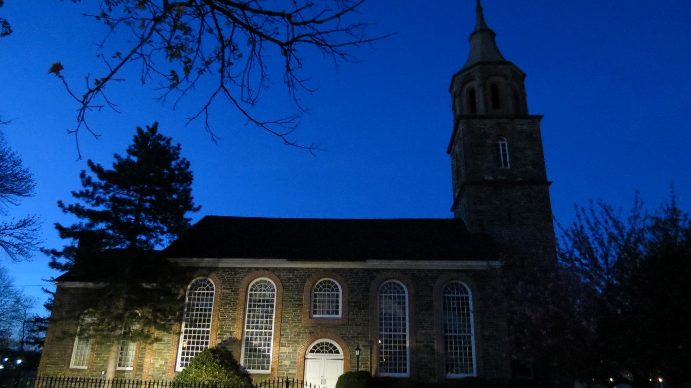 St Pauls Church National Site on Manhattan Island NY just before sunrise  2 of 3 (#6694)