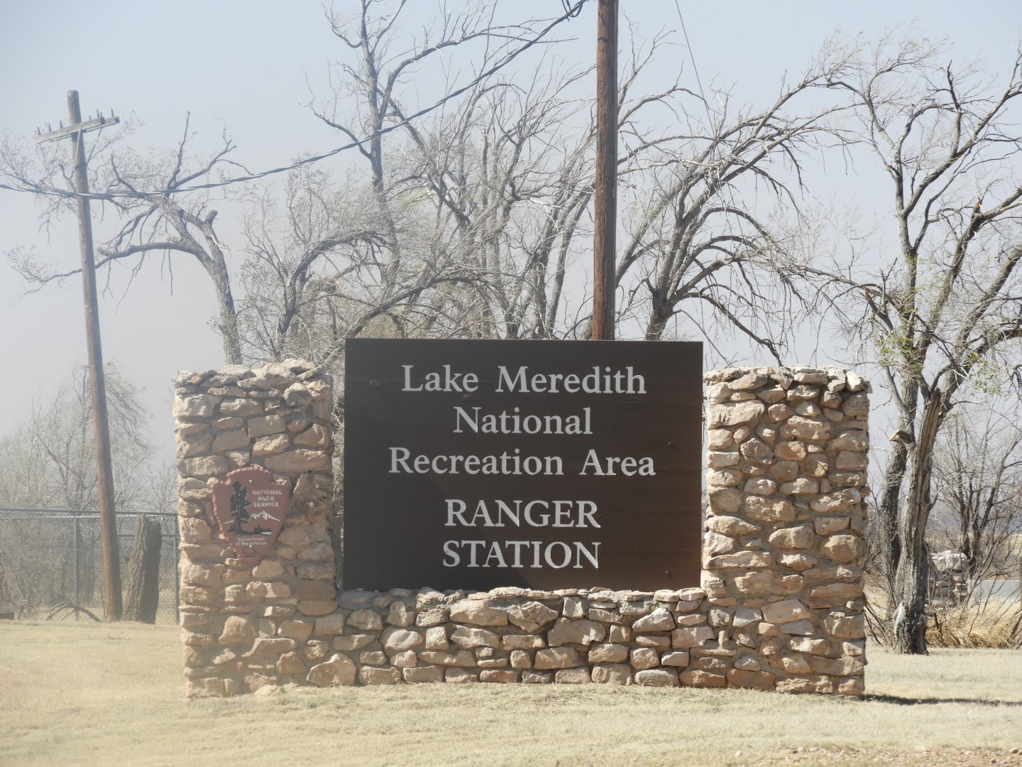 North end of Headquarters of Lake Meredith National Recreation Area in Fritch TX  2 of  7 (#0515)