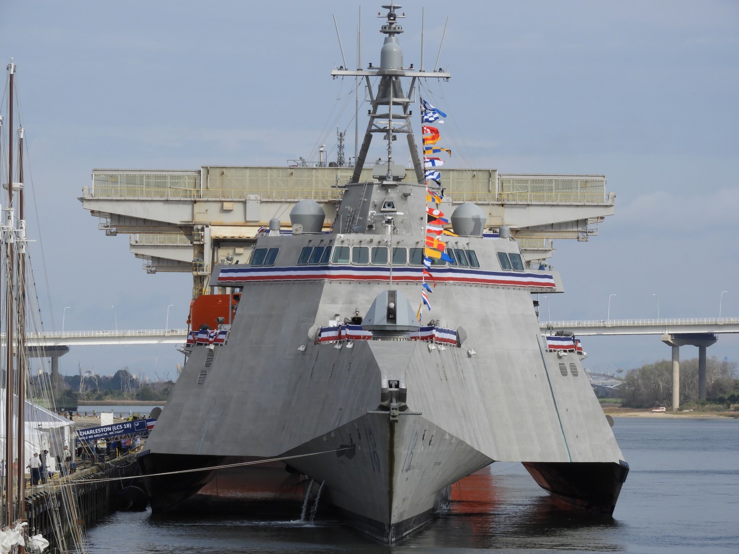 USS Charleston christened today 2 of  3 (#6605)
