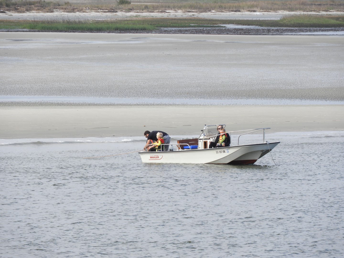Low-tide sand bars area at Fort Sumter National Historic Site SC  3 of 37 (#6652)