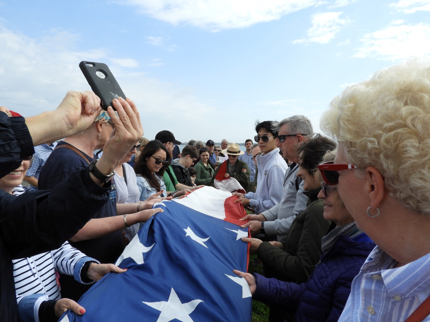 Flag raising ceremony at Fort Sumter National Historic Site SC  2 of 16 (#6667)