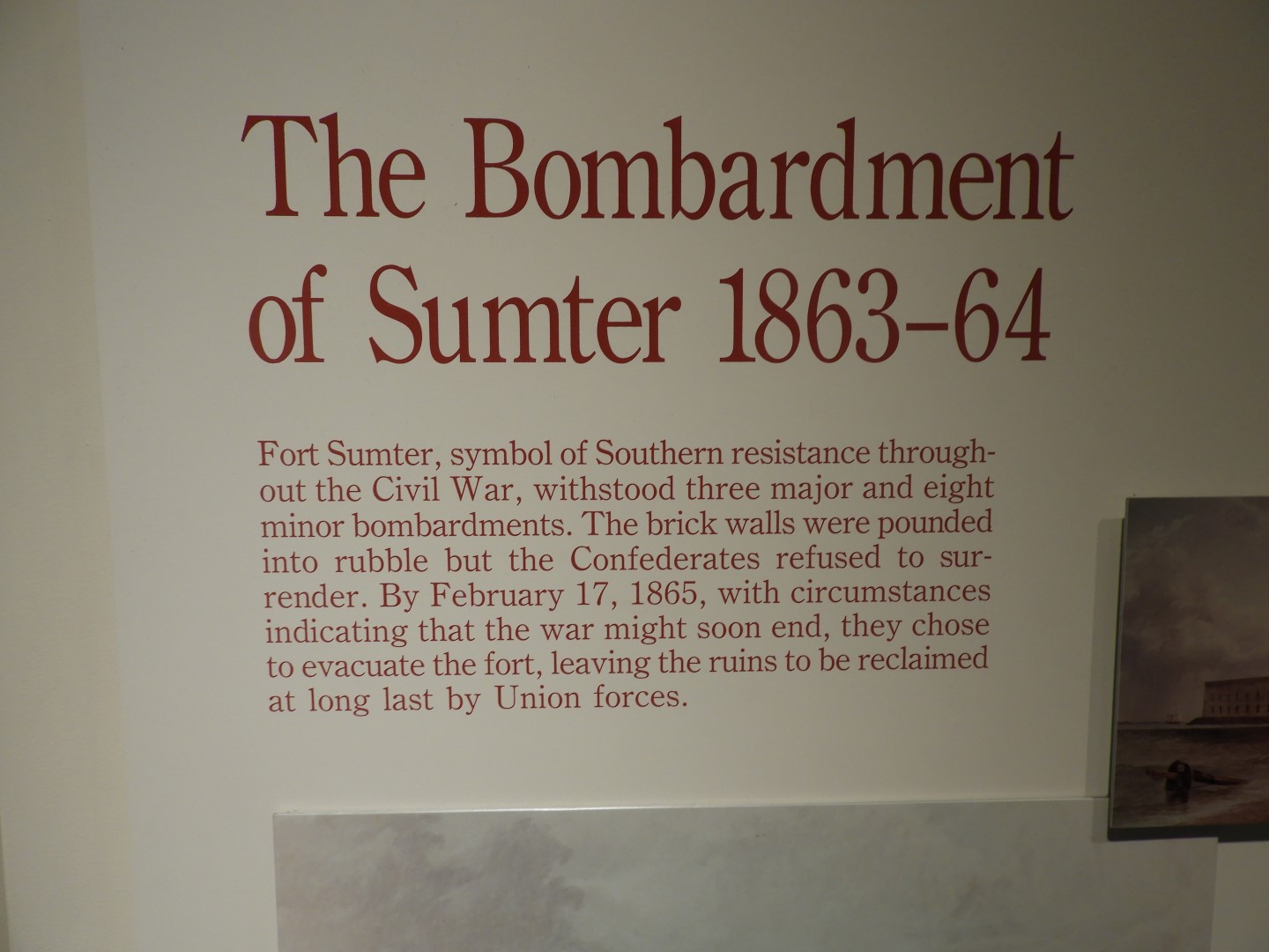 Museum at Fort Sumter National Historic Site SC 2 of  9 (#6675)