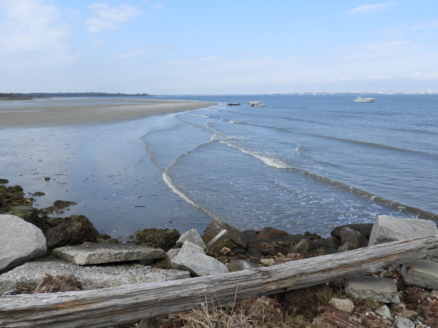 Low-tide sand bars area at Fort Sumter National Historic Site SC  6 of 37 (#6699)