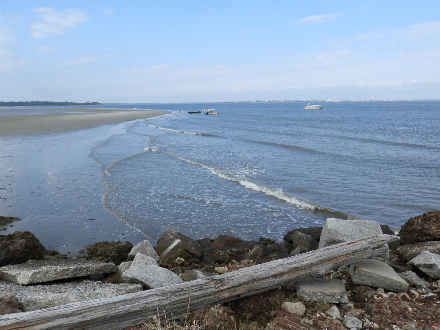 Low-tide sand bars area at Fort Sumter National Historic Site SC  7 of 37 (#6700)