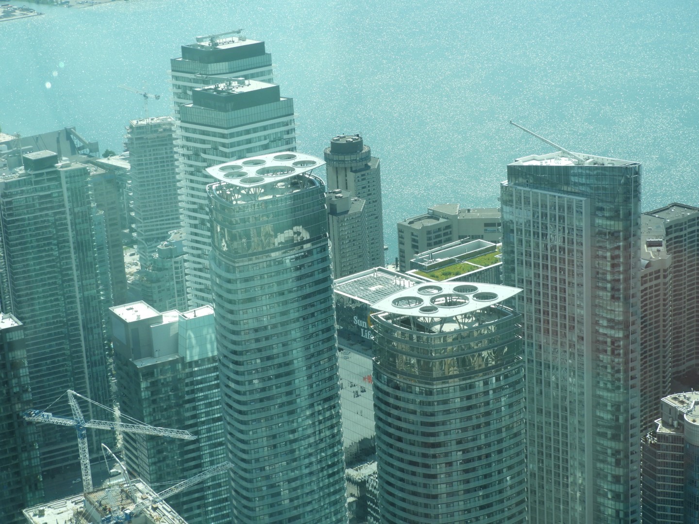 Views from the Skypad level of the CN Tower in downtown Toronto ON 2 of 31 (#8572)