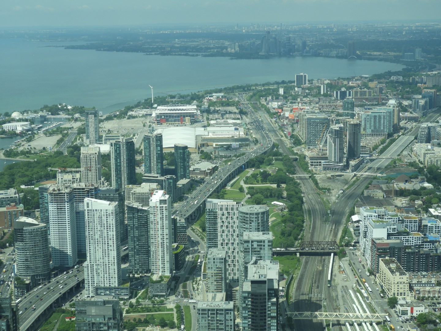 Views from the Skypad level of the CN Tower in downtown Toronto ON 12 of 31 (#8582)