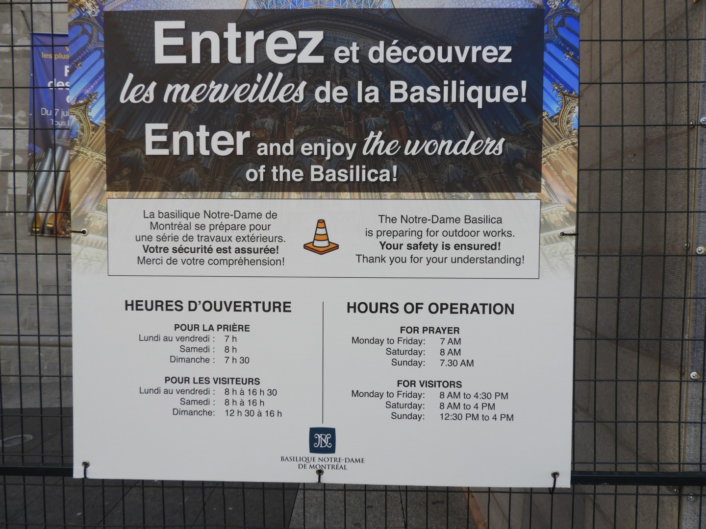 From the outside of Notre Dame Basilica in Montreal QC 1 of  6 (#8728)