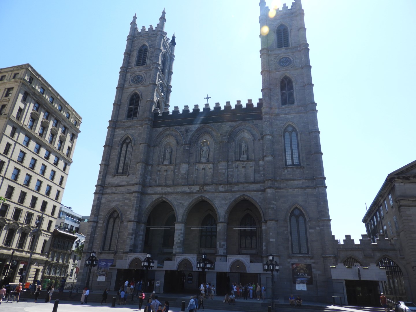 From the outside of Notre Dame Basilica in Montreal QC 3 of  6 (#8730)