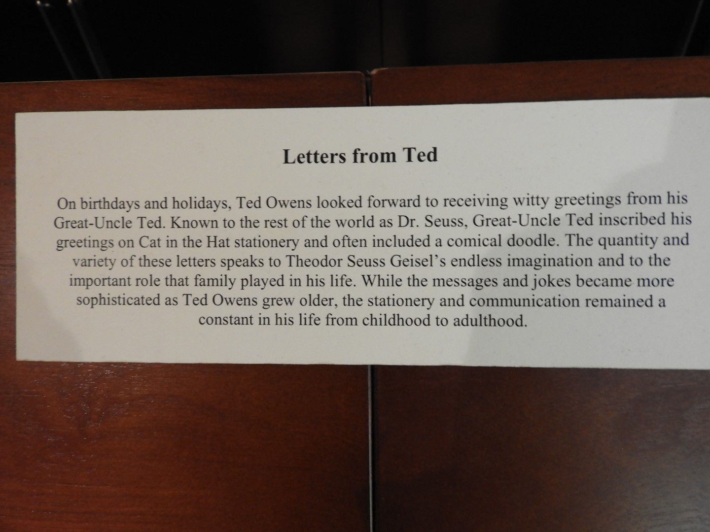 About Ted himself at Dr. Seuss Museum in Springfield MA 100 of 111 (#9187)