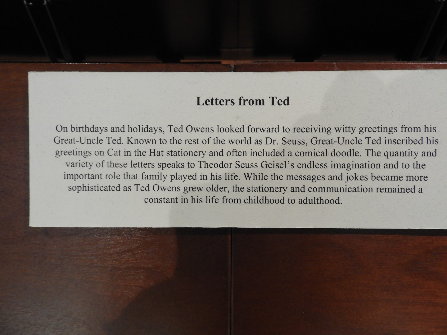 About Ted himself at Dr. Seuss Museum in Springfield MA 105 of 111 (#9192)