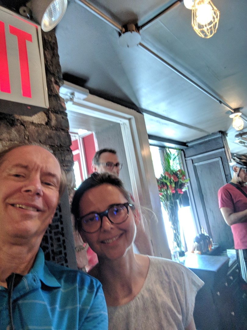 Lisa and Larry waiting for a table at The Edge Harlem Restaurant in New York City NY 1 of  1 (#lisa_and_larry_at_the_edge_harlem_restaurant)