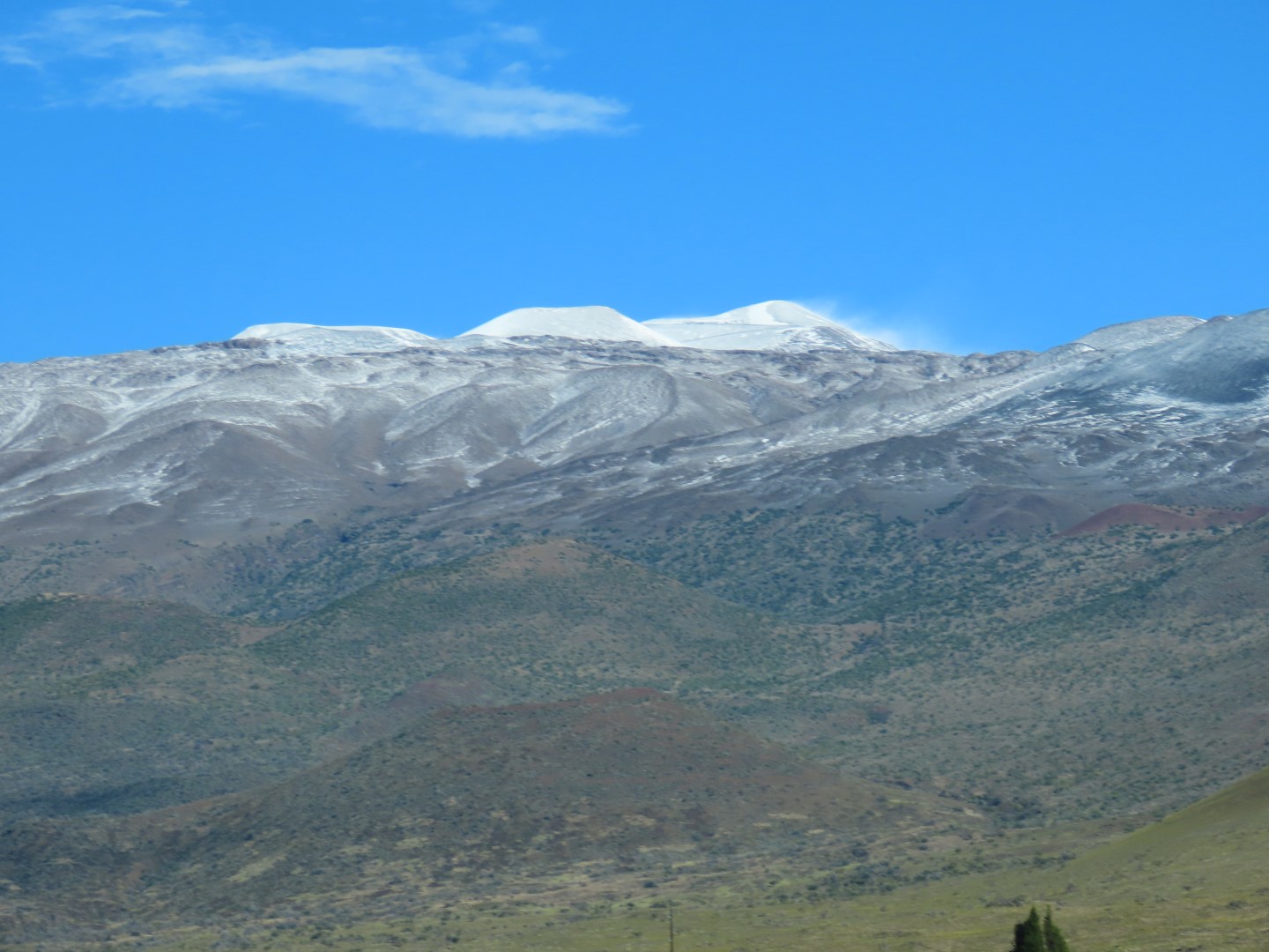 Road leading to mountain with Keck Observatory on the Big Island of Hawaii  2 of  3 (#0386)
