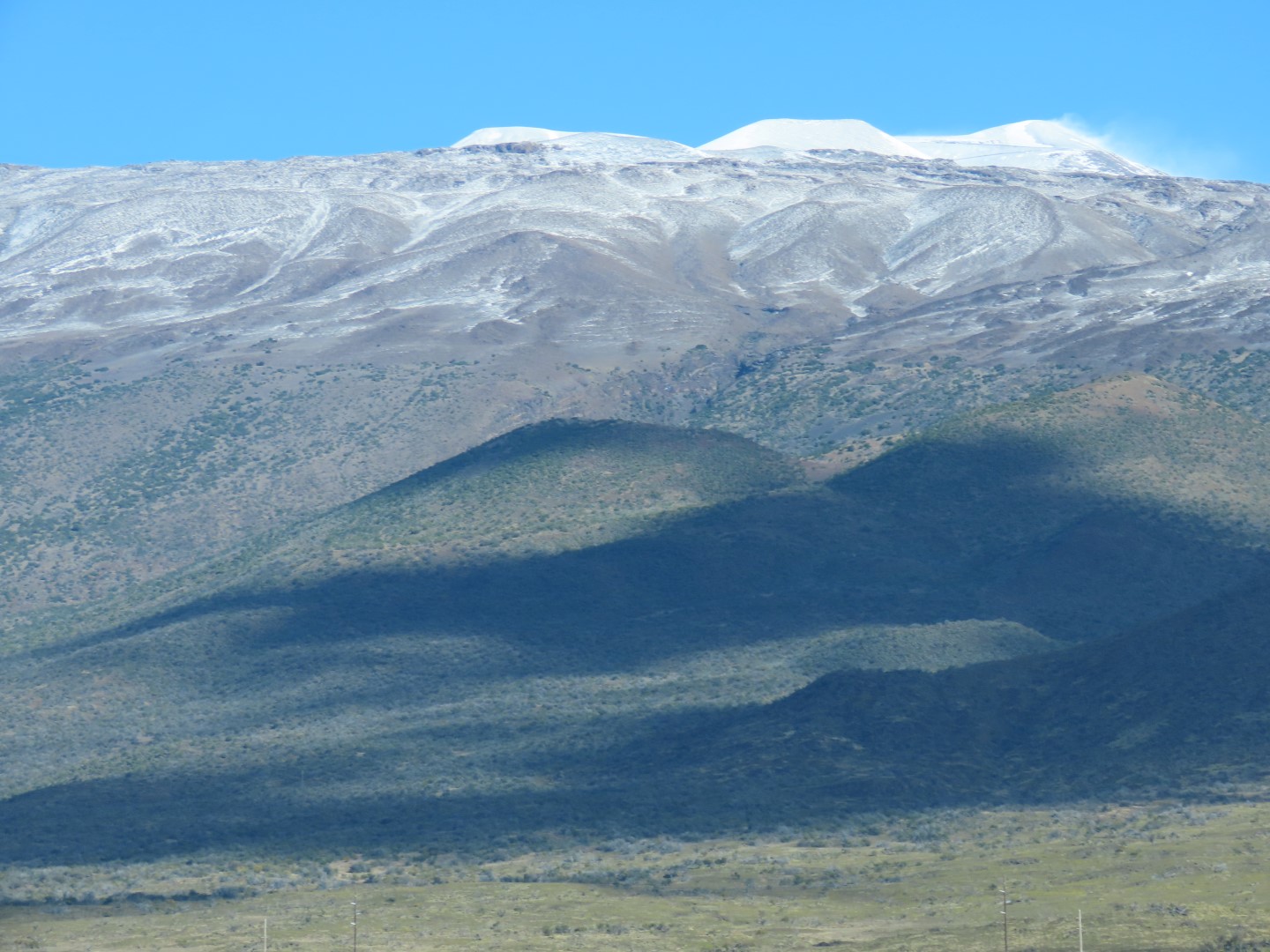 Road leading to mountain with Keck Observatory on the Big Island of Hawaii  3 of  3 (#0397)