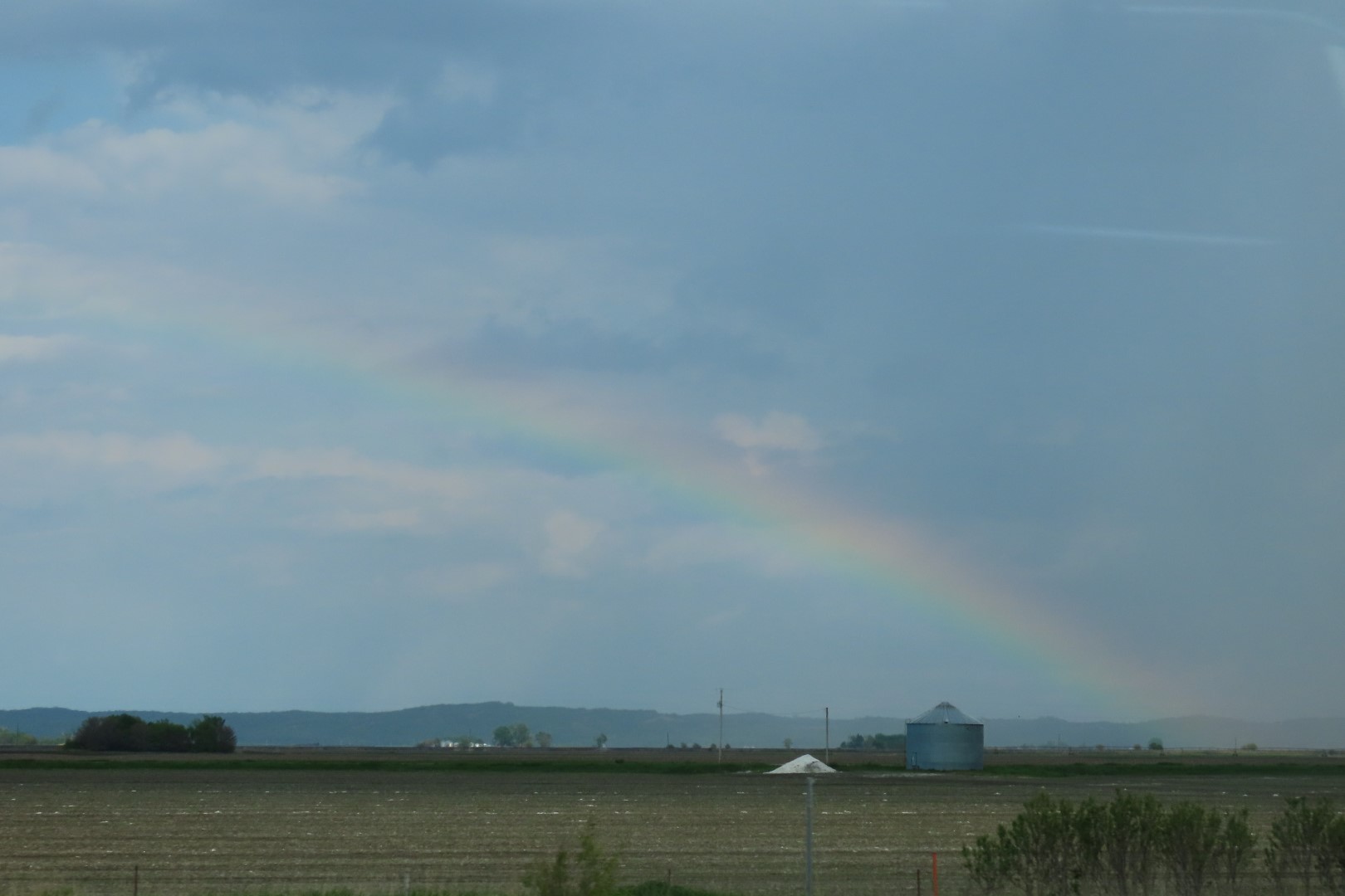 Rainbow along I-29 in western Iowa  1 of  2 (#1525)