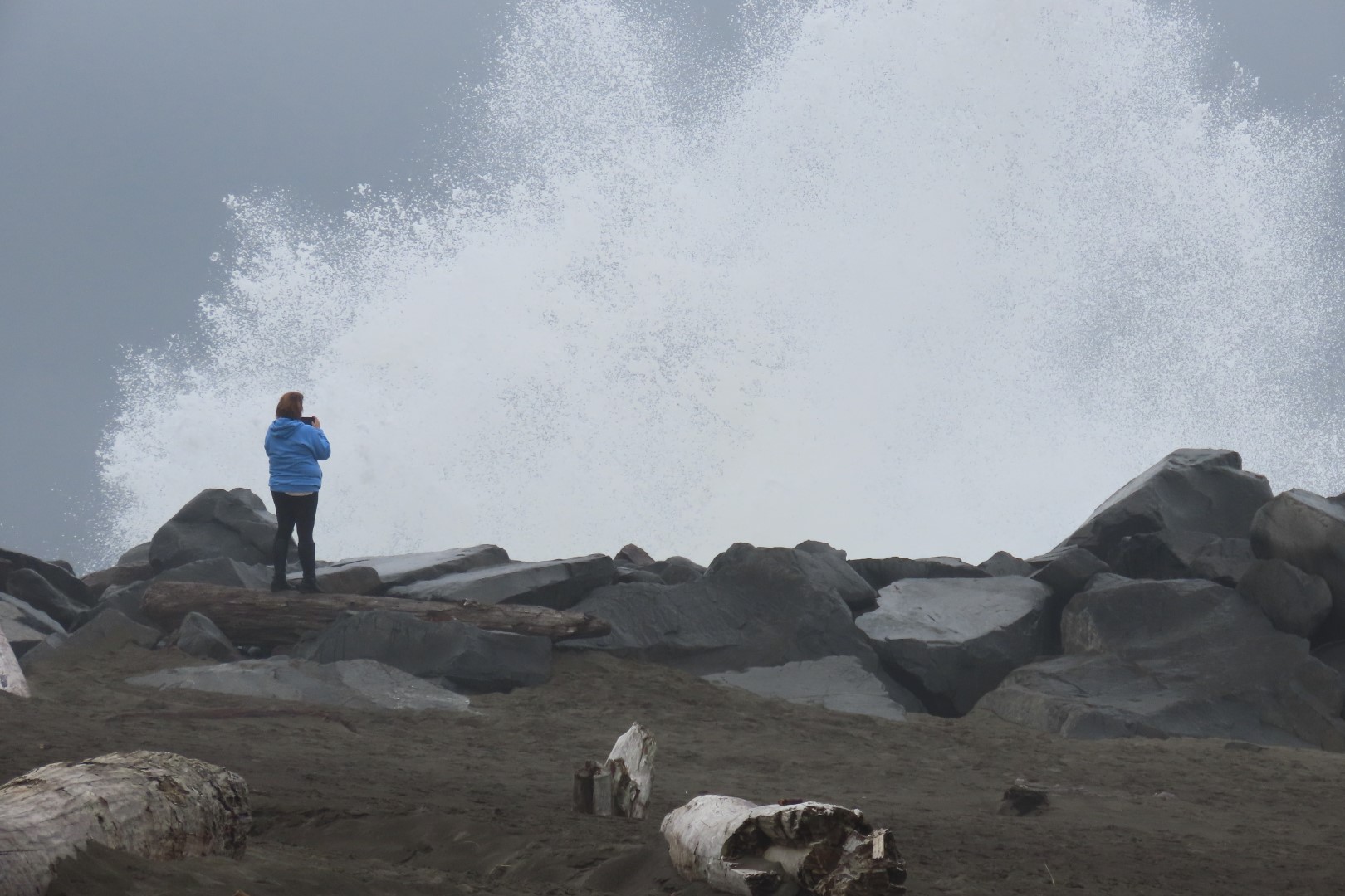 Pacific Ocean at North Jetty near Ocean Shores Washington  2 of  4 (#2543)