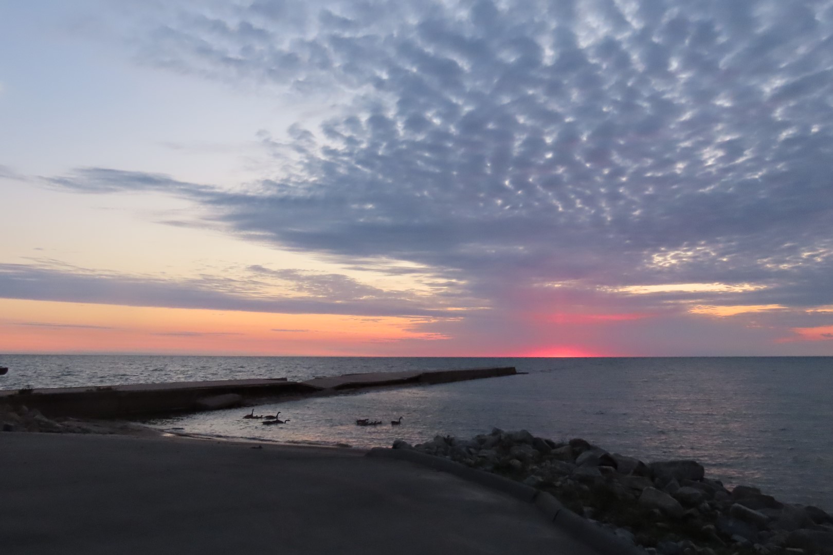 Cloudy Sunrise at Port Hope at the 