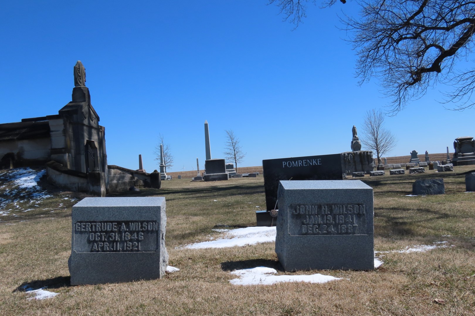 Relatives Gertrude and John H. Wilson in Prairie View Cemetery in Delavan IL  3 of 20 (#5011)
