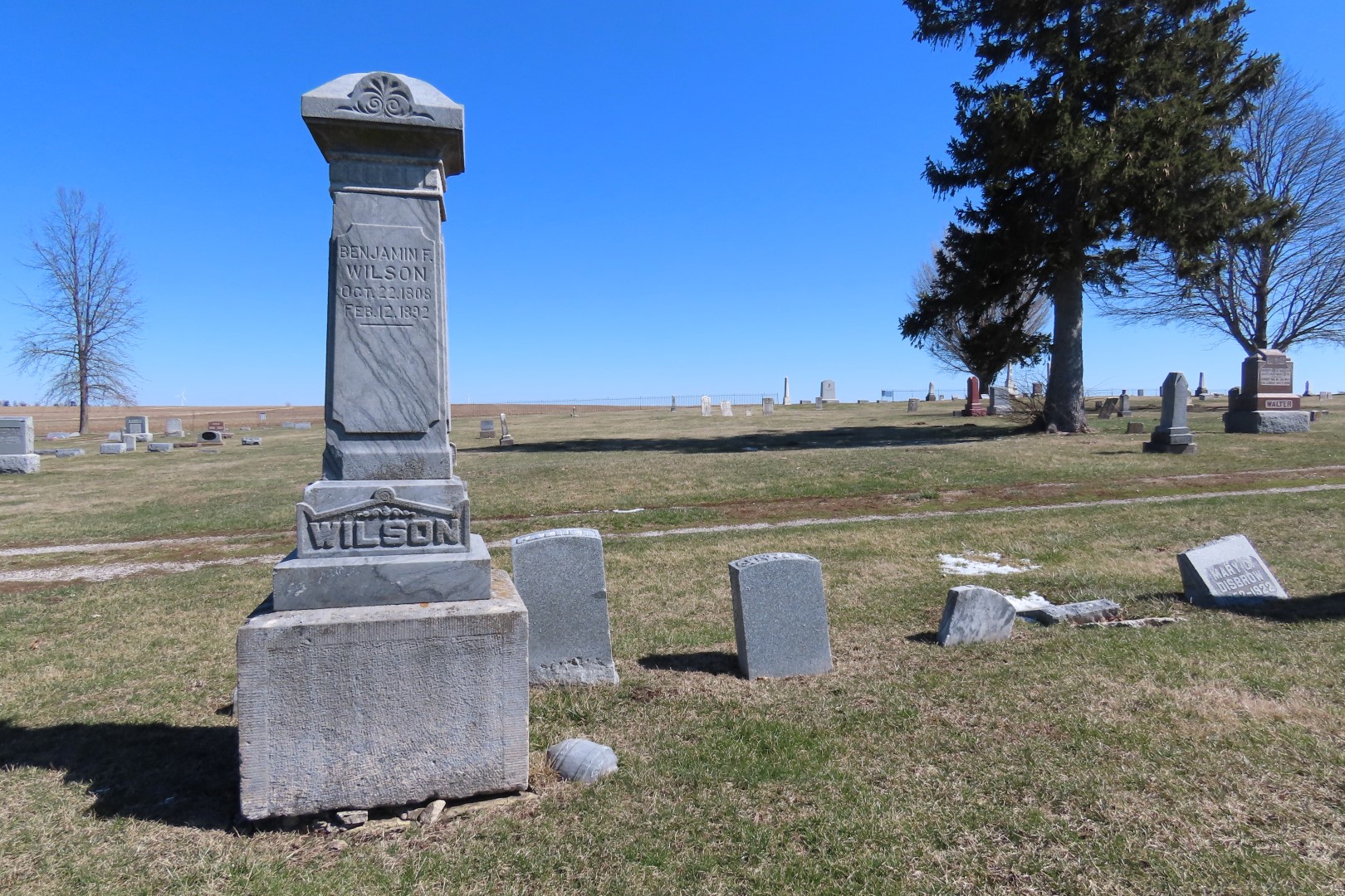 Relatives Benjamin Wilson and Family graves in Prairie View Cemetery in Delavan IL 13 of 20 (#5016)