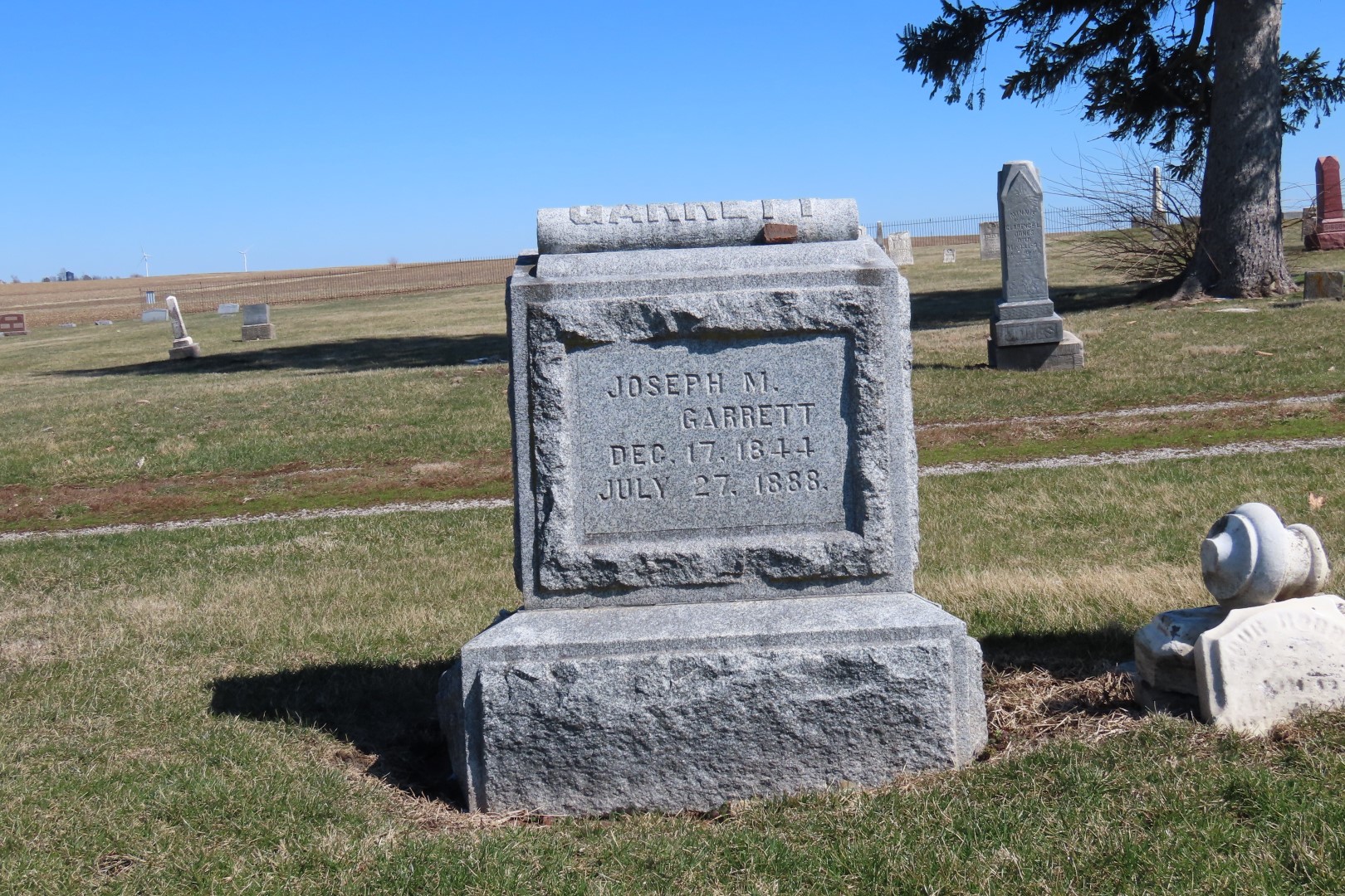 Joseph Garrett and probable wife near Benjamin Wilson in Prairie View Cemetery in Delavan IL  6 of 20 (#5025)