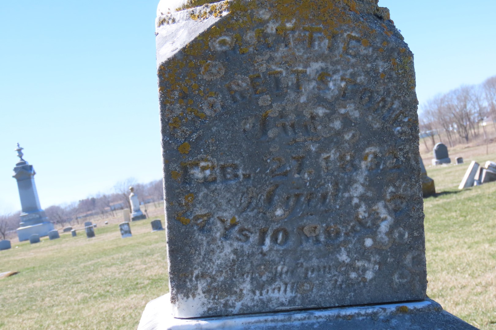 Joseph Garrett and probable wife near Benjamin Wilson in Prairie View Cemetery in Delavan IL  7 of 20 (#5026)