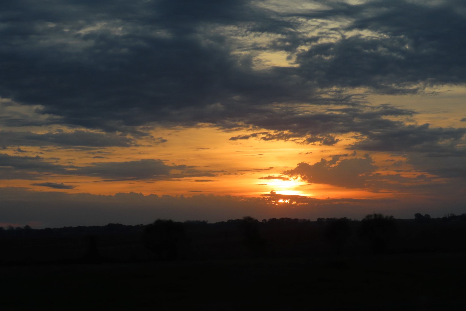 Louisiana sunrise before Cane River Creole National Historic Park  2 of  3 (#5034)