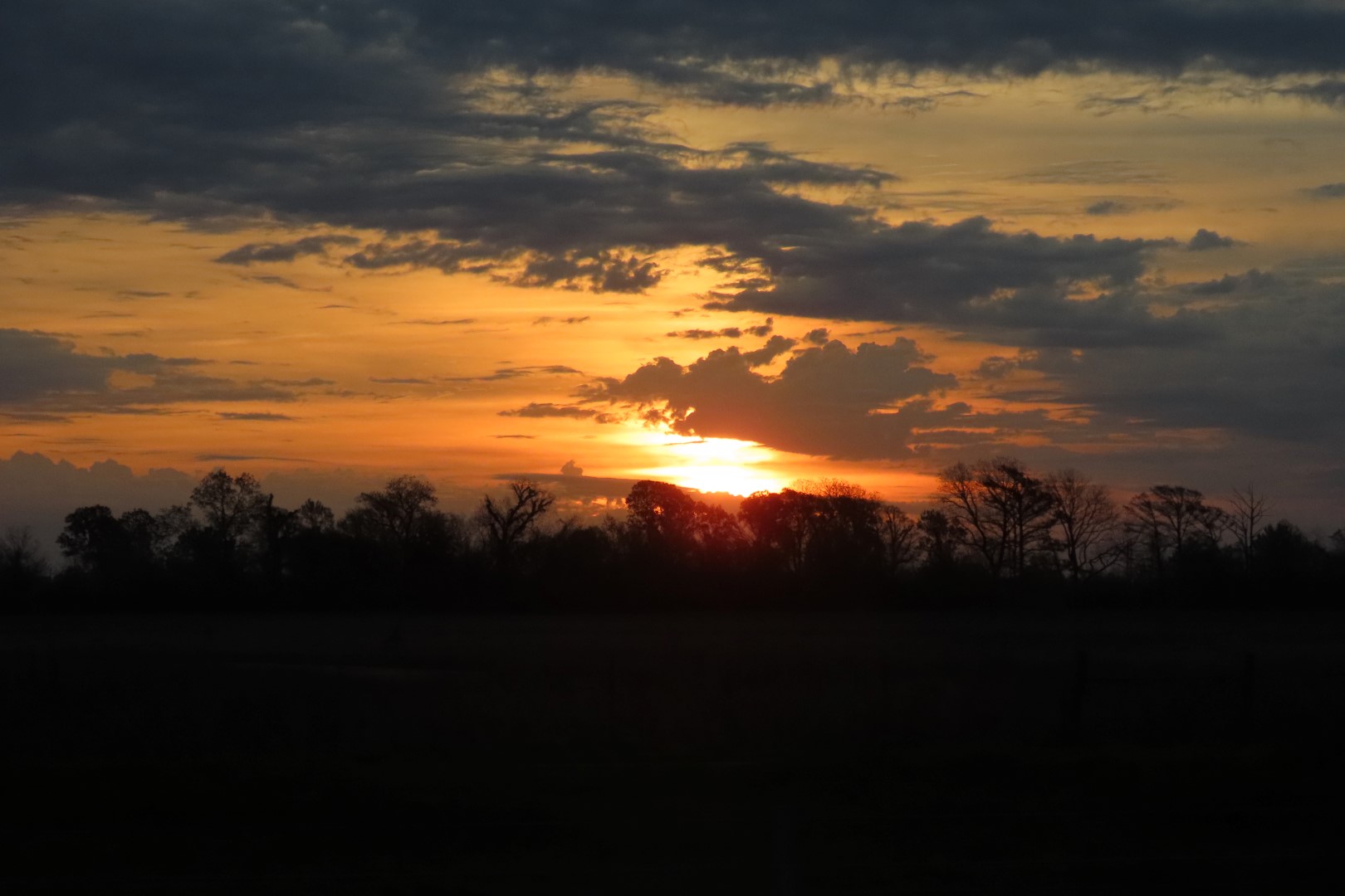 Louisiana sunrise before Cane River Creole National Historic Park  3 of  3 (#5036)