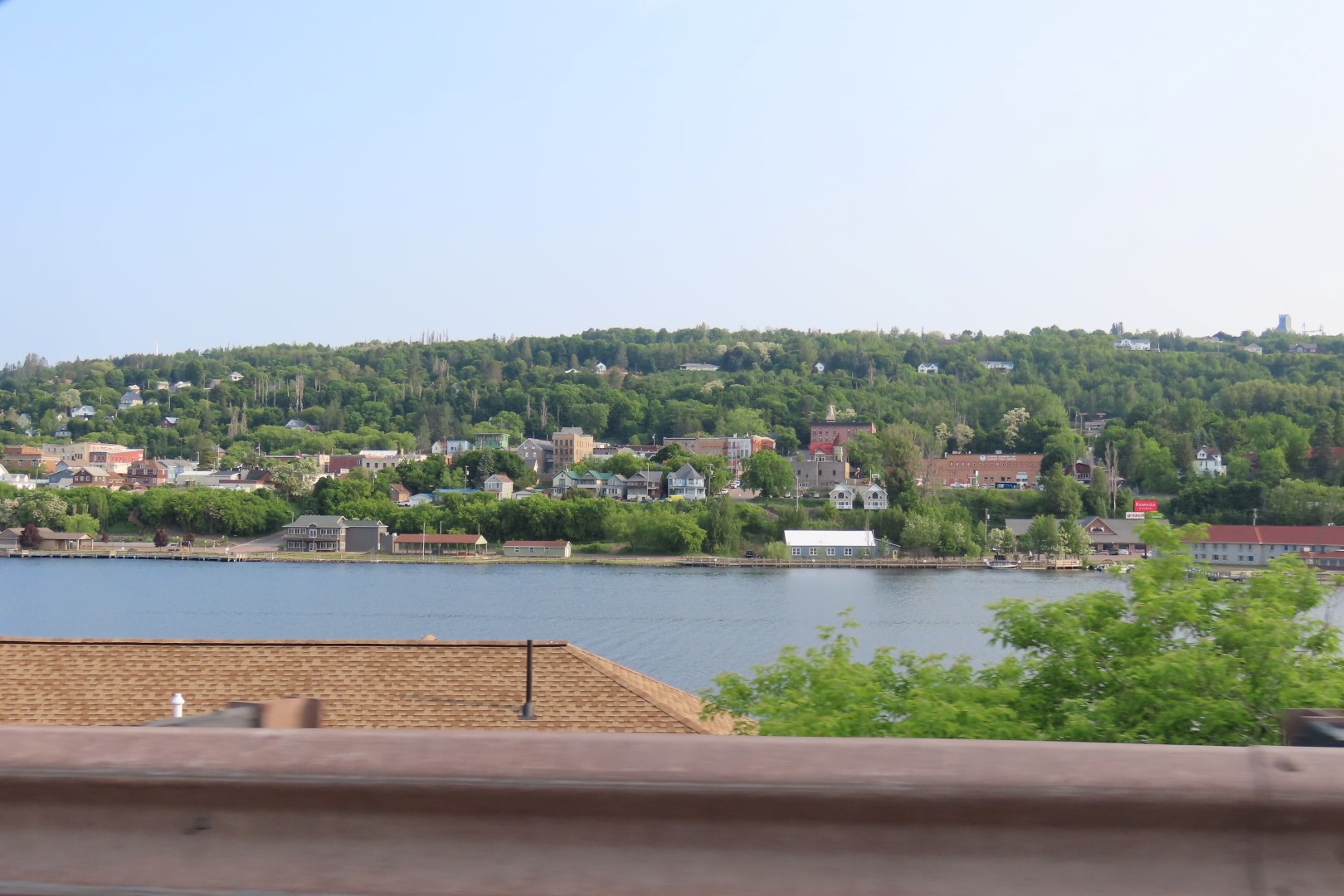 Town of Hancock Michigan seen from Houghton Michigan  1 of  2 (#6491)