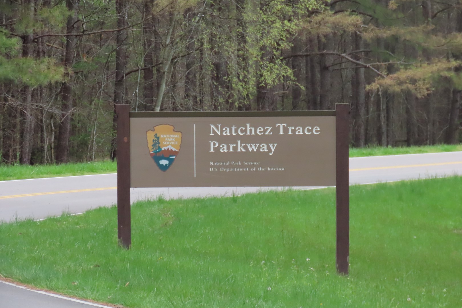 Natchez Trace Parkway Sign near Santa Fe, Tennessee  1 of  1 (#7531)
