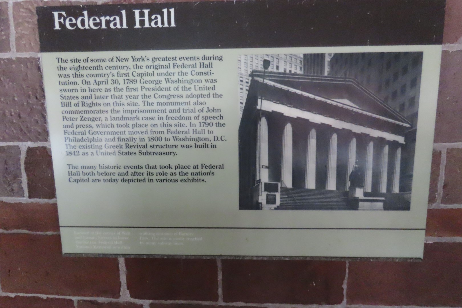 Federal Hall  2 of  6 (#7911) onmouseover=